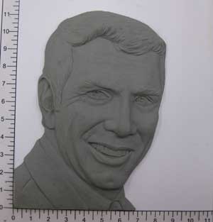 3d photo plaque clay rendition